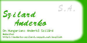szilard anderko business card